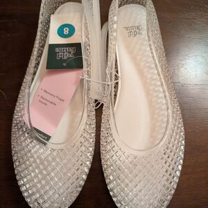 NWT Wild Fable Isabella Jelly Shoes, Clear, Size 8 (Target)